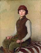 George Spencer Watson The saddlers daughter France oil painting artist